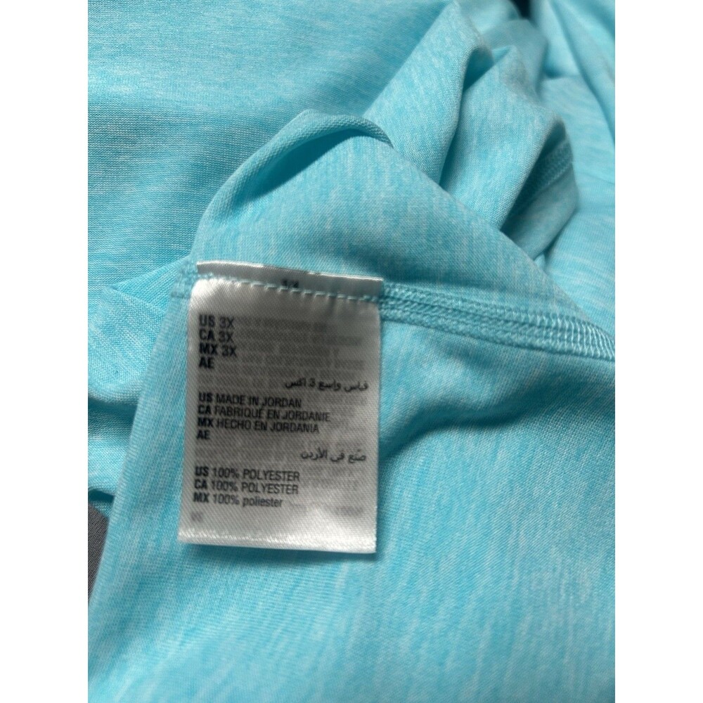 ID Ideology Womens 3X Blue V-Neck Short Sleeve High Low Hem T-Shirt Casual Top - Picture 3 of 6